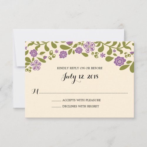 Wildflower Blossoms  Wedding RSVP