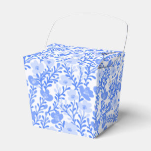Wildflower Blue Blooms Floral Baby Shower Custom Favor Boxes