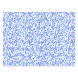 Wildflower Blue Blooms Floral Baby Shower Custom Tissue Paper