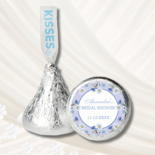 Wildflower Blue Floral Boho Bridal Shower  Hershey®'s Kisses®