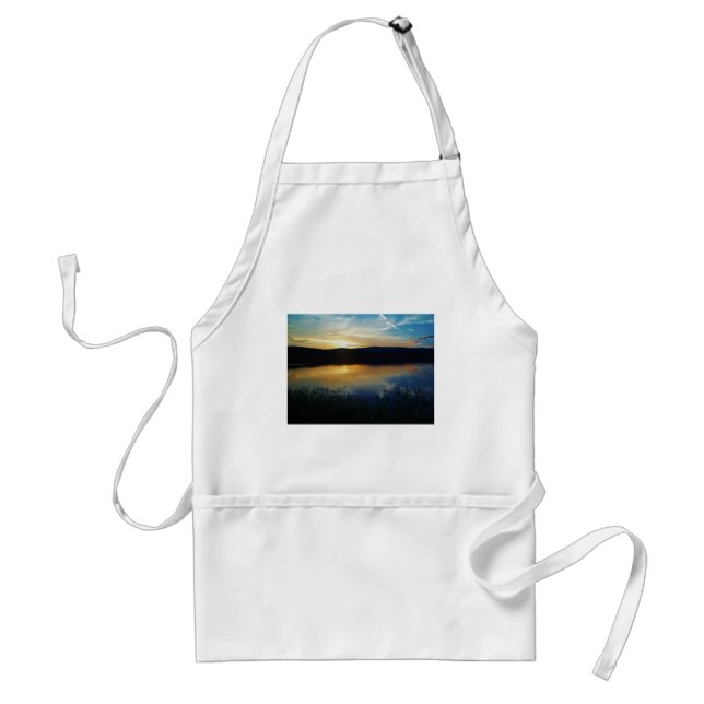 Wildflower, Blue sunset Adult Apron (Front)