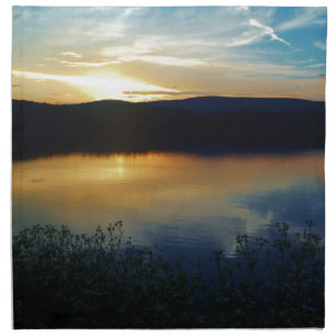 Wildflower, Blue sunset Cloth Napkin