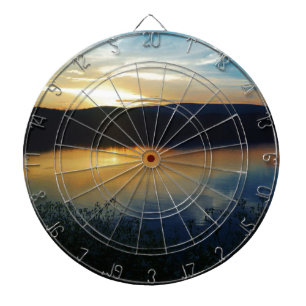 Wildflower, Blue sunset Dartboard With Darts