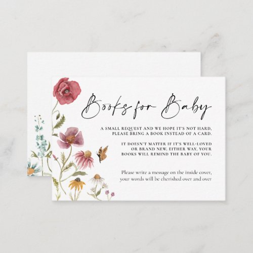 Wildflower Blush Books for Baby Card