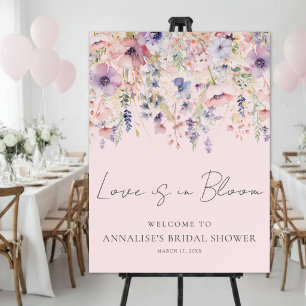 Wildflower Blush Pink Floral Bridal Shower Foam Board