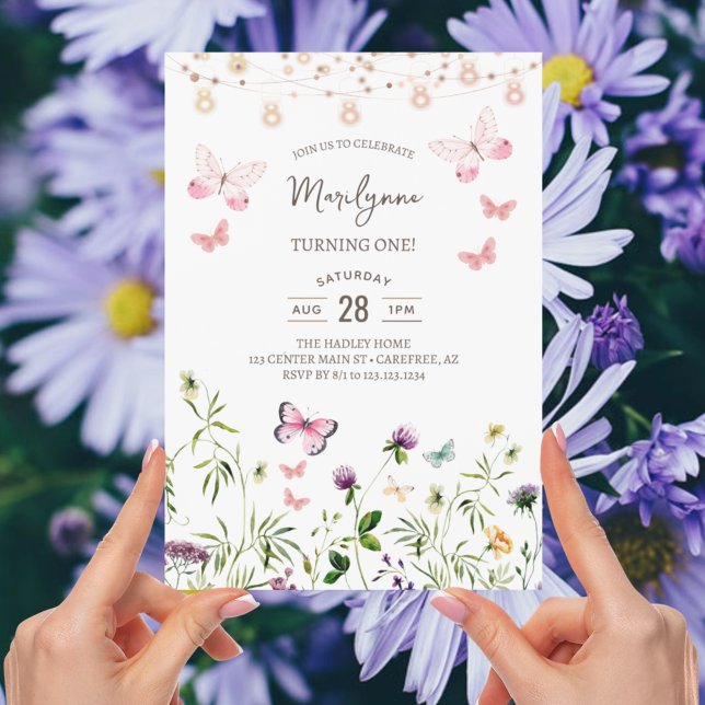 Wildflower Boho 1st Birthday Invitation (Creator Uploaded)