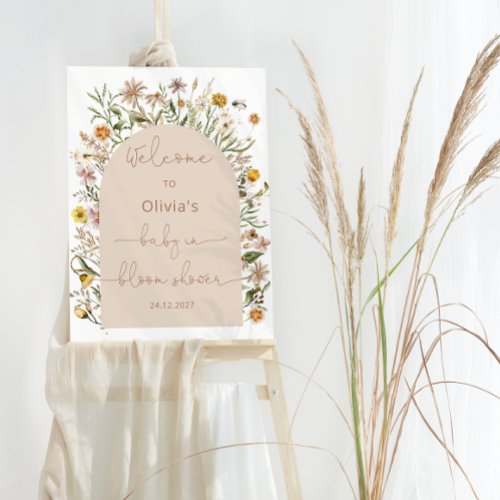 Wildflower Boho Baby in Bloom Baby Shower Foam Board