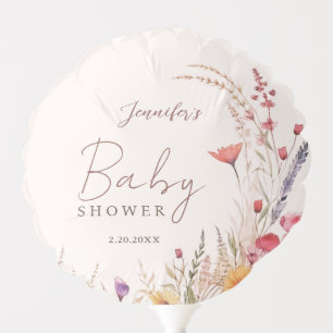 Wildflower Boho Baby Shower Balloon