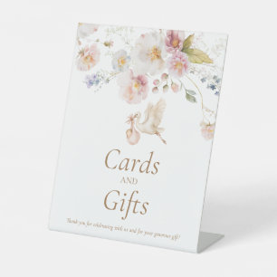 Wildflower Boho Baby Shower Cards and Gifts Sign