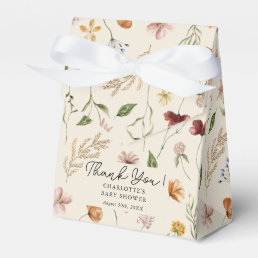 Wildflower Boho Baby Shower Favor Boxes