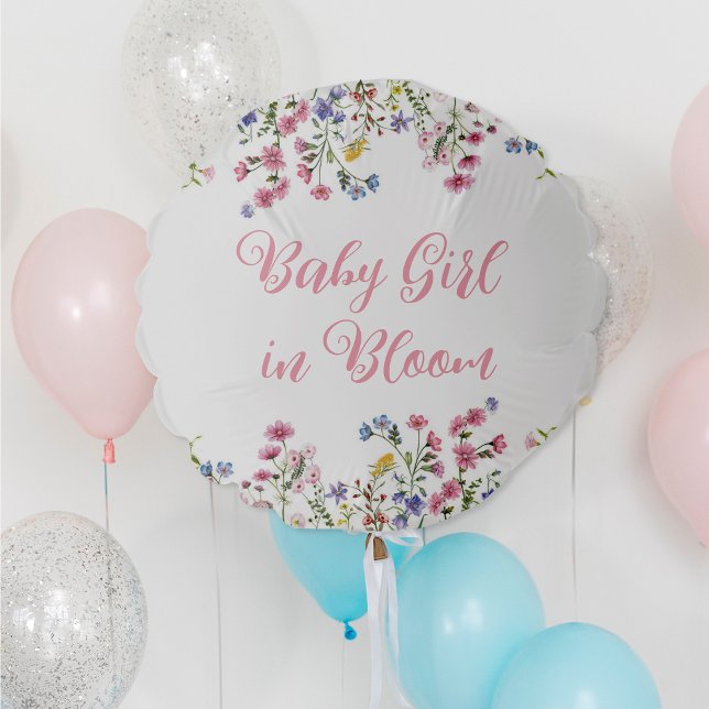 Wildflower Boho Baby Shower Girl Rose Gold Balloon (Creator Uploaded)