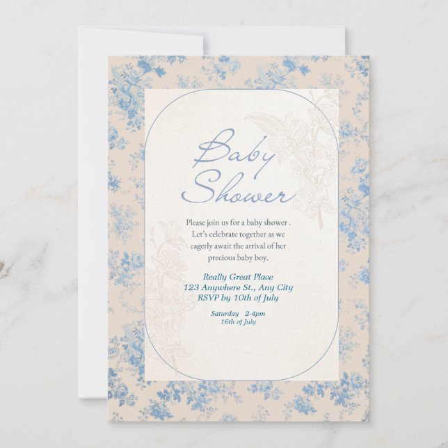 Wildflower Boho Baby Shower Invitation (Front)