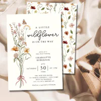 Boho Wildflower Baby Shower Invitation