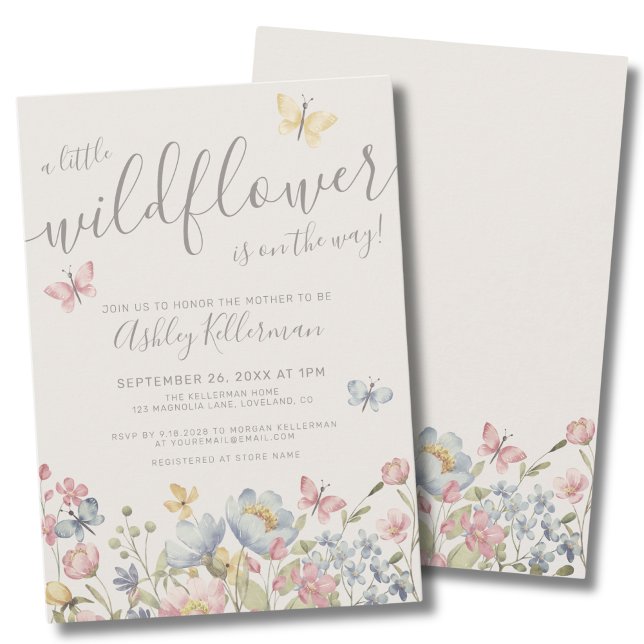Wildflower Boho Baby Shower Invitation (Wildflower Boho Baby Shower Invitation)