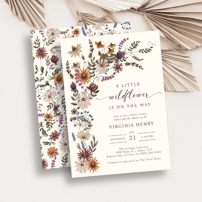 Wildflower Boho Baby Shower Invitation (Wildflower Boho Baby Shower Invitation
)