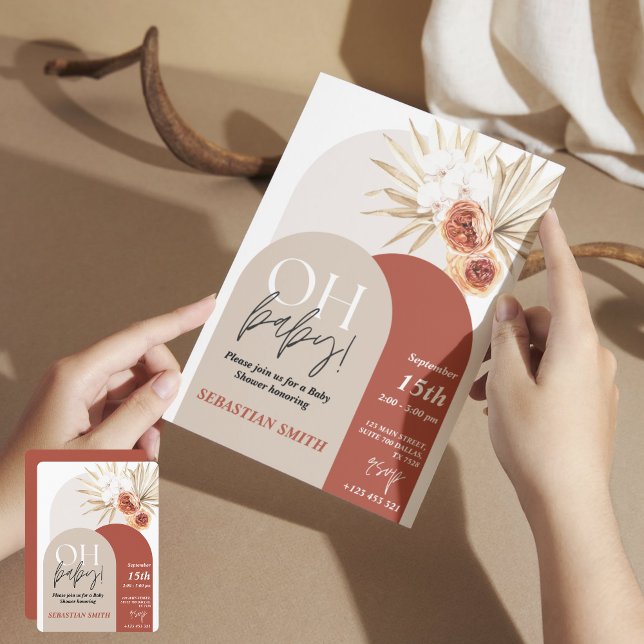 Wildflower Boho Baby Shower Invite - Gender Neutra (Wildflower Boho Baby Shower Invite - Gender Neutral Floral)