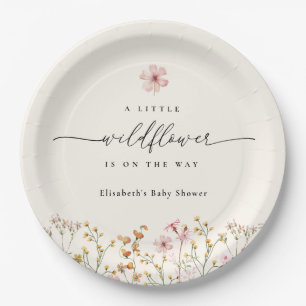 Wildflower Boho Baby Shower Paper Plates