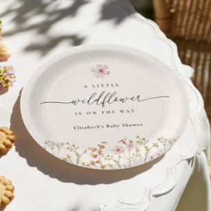 Wildflower Boho Baby Shower Paper Plates