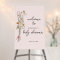 Wildflower Boho Baby Shower Pink Welcome Sign