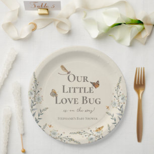 Wildflower Boho Baby Shower Tableware Paper Plates