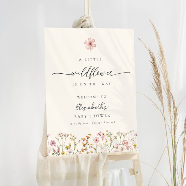 Wildflower Boho Baby Shower Welcome Sign (Creator Uploaded)