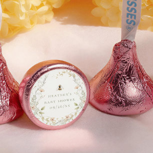 Wildflower Boho Bee Girl Baby Shower Hershey®'s Kisses®