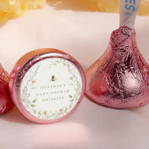 Wildflower Boho Bee Girl Baby Shower Hershey®'s Kisses®