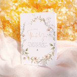 Wildflower & Boho Bee Girl Baby Shower Thank You<br><div class="desc">A cute thank-you card to match our "A Little Wildflower" invitations. View the collection link on this page for matching products. This thank-you card features a delicate wildflower wreath with "Thank You" in elegant script lettering. Below, there is a custom thank-you message and a little watercolor bee. Inside the card,...</div>