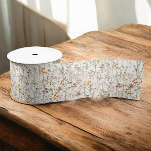 Wildflower Boho Bloom Garden Boho Satin Ribbon