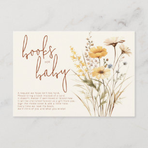 Wildflower Boho Books for Baby Enclosure Card