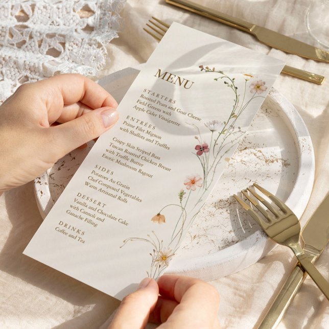 Wildflower Boho | Botanical Menu (Creator Uploaded)