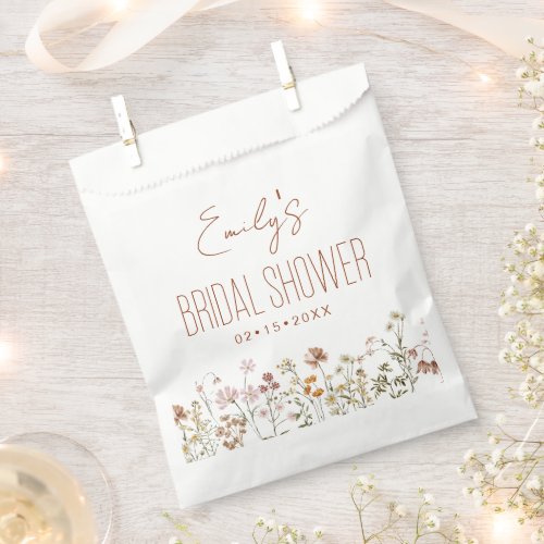 Wildflower Boho Bridal Shower In Bloom Garden Favor Bag