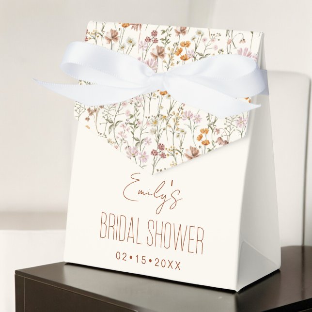 Wildflower Boho Bridal Shower In Bloom Garden Favor Boxes (Creator Uploaded)