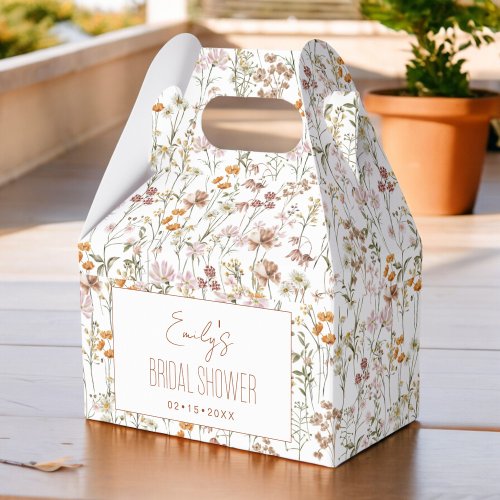 Wildflower Boho Bridal Shower In Bloom Garden Favor Boxes
