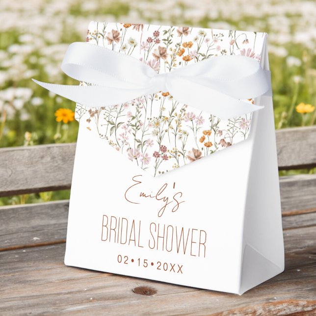 Wildflower Boho Bridal Shower In Bloom Garden Favor Boxes (Creator Uploaded)