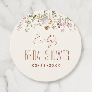 Wildflower Boho Bridal Shower In Bloom Garden Favor Tags
