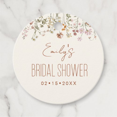 Wildflower Boho Bridal Shower In Bloom Garden Favor Tags
