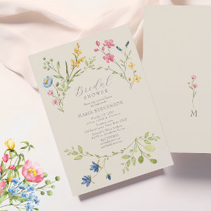 Wildflower Boho Bridal Shower  Invitation
