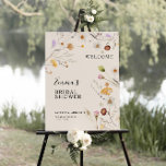 Wildflower Boho Bridal Shower Welcome Foam Board<br><div class="desc">Wildflower Boho Bridal Shower sign is characterized by boho style,  floral artwork,  and natural beige colors,  with a mix of different font styles,  often in different sizes,  to create a unique,  eclectic look that makes the sign natural aesthetic.</div>