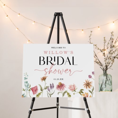 Wildflower Boho Bridal Shower Welcome Sign