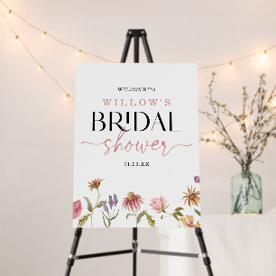 Wildflower Boho Bridal Shower Welcome Sign