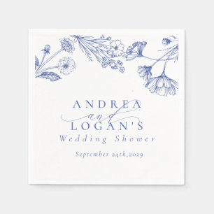 Wildflower Boho Chic Bridal Shower Napkins