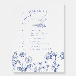 Wildflower Boho Chic Order of Events Poster