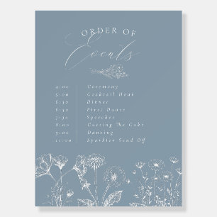 Wildflower Boho Chic Order of Events Poster