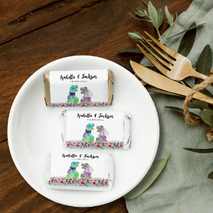 Wildflower Boho Dinosaur Wedding Custom Hershey's Miniatures