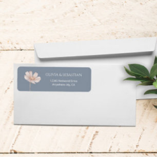 Wildflower Boho Dusty Rose Wedding Return Address Label