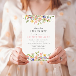 Wildflower Boho Field Gender Neutral Baby Shower Magnet