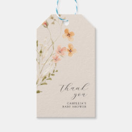Wildflower Boho Floral Baby Shower  Gift Tags