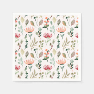 Wildflower Boho Floral Baby Shower Napkins