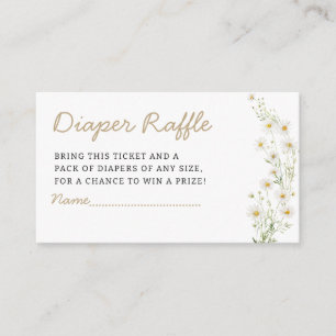  wildflower Boho floral Diaper Raffle Baby Shower  Enclosure Card